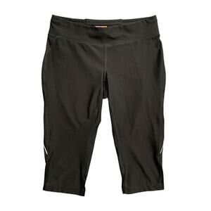 Lucy Tech Capri Pants Womens M Medium Black Low Rise Reflective Fitness Workout